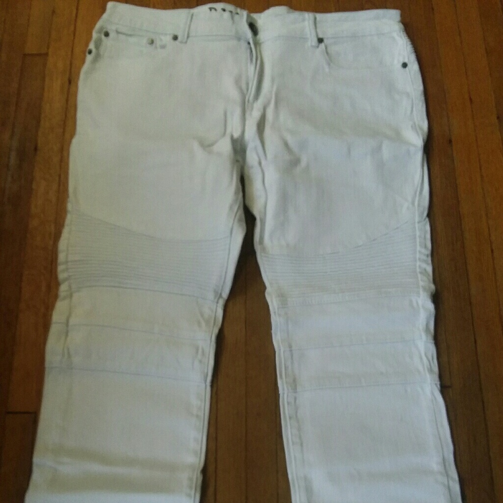 Mens White Raw X Jeans